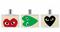Comme des garcons play set green red black